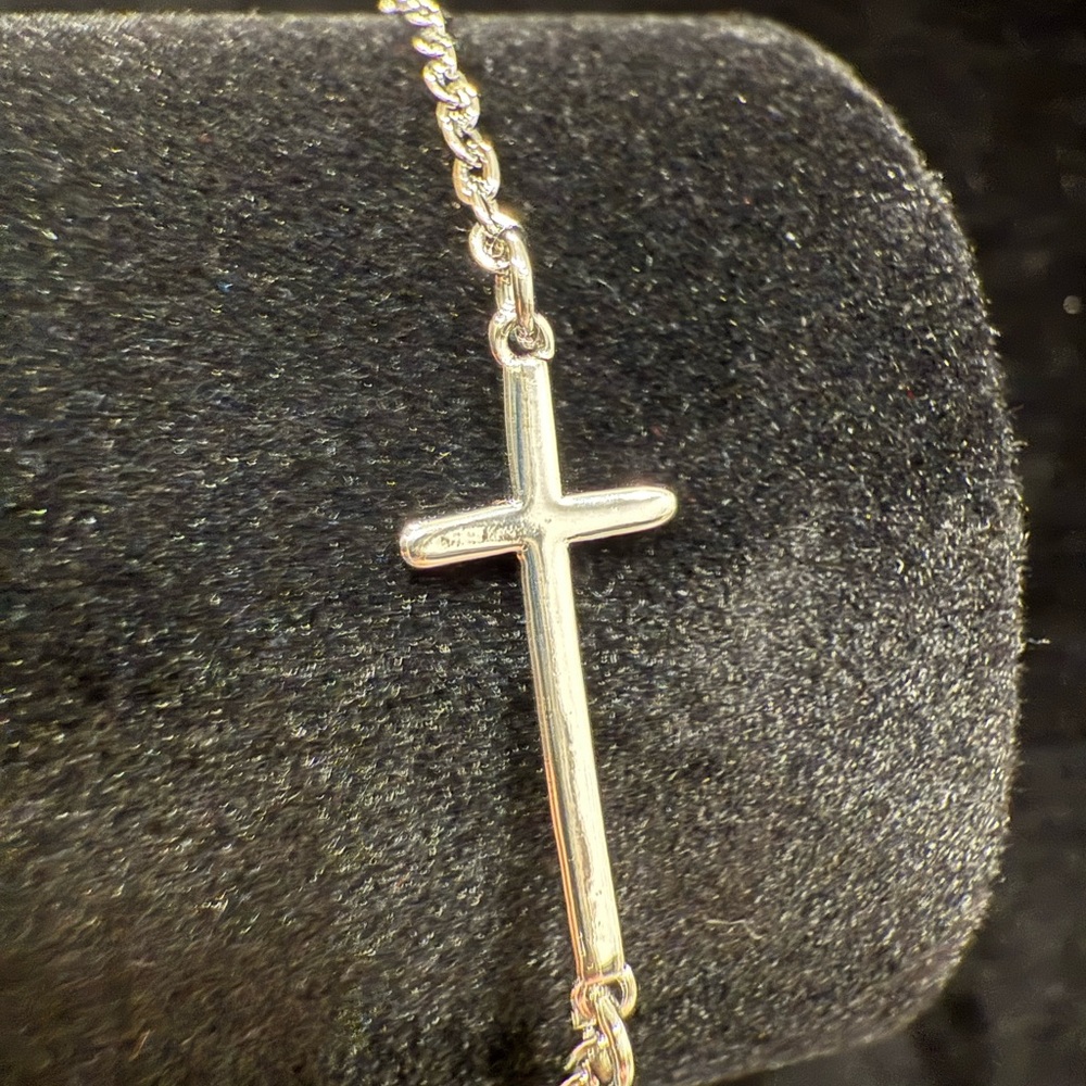 Sterling Silver Cross Bracelet